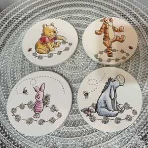 Disney Winnie The Pooh Daisy Chain Set of 4 Assorted Coasters NWT